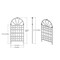 77-inch Outdoor Vinyl Garden Trellis with Arched Top and Lattice Panel for Climbing Plants
